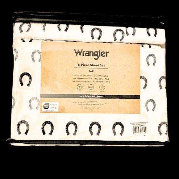 Wrangler Bedding Wrangler Horseshoes Full Sheet 6piece Set
